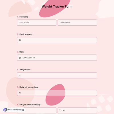 Weight Tracker Form