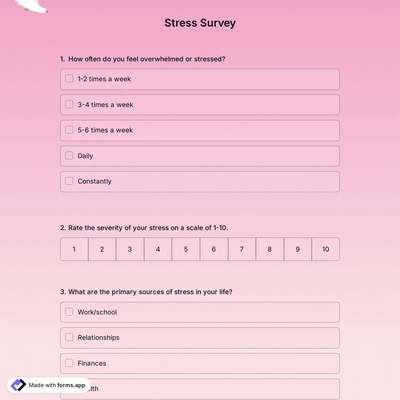 Stress Survey