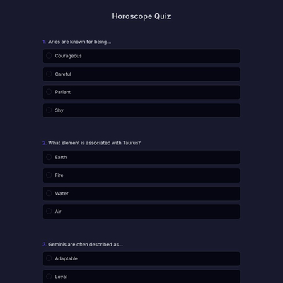 Horoscope Quiz