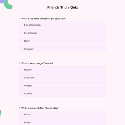 Friends Trivia Quiz