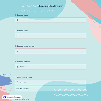 Shipping Quote Form