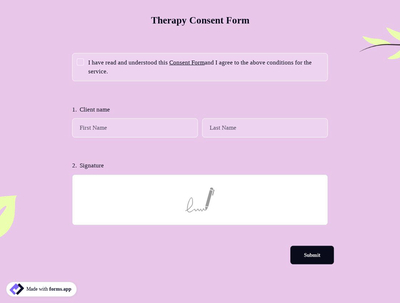 Therapy Consent Form