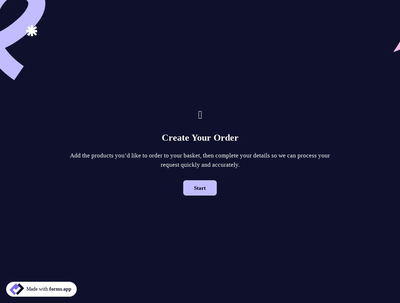 Instagram Order Form Template