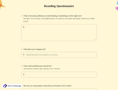 Branding Questionnaire