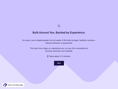 Fitness Consultation Form