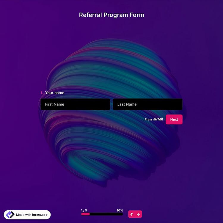 Referral Program Form Template