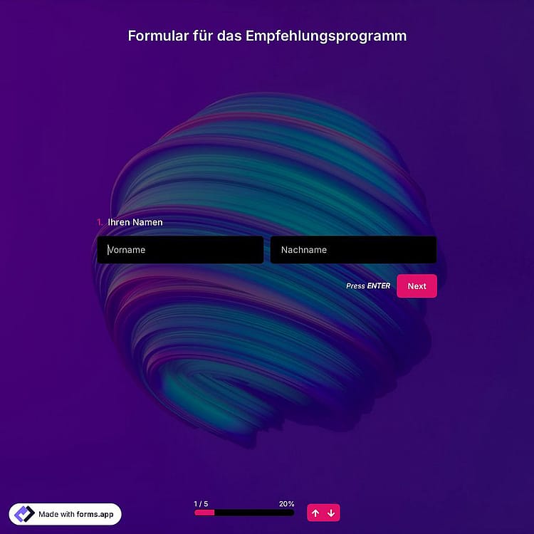 Formular für das Empfehlungsprogramm