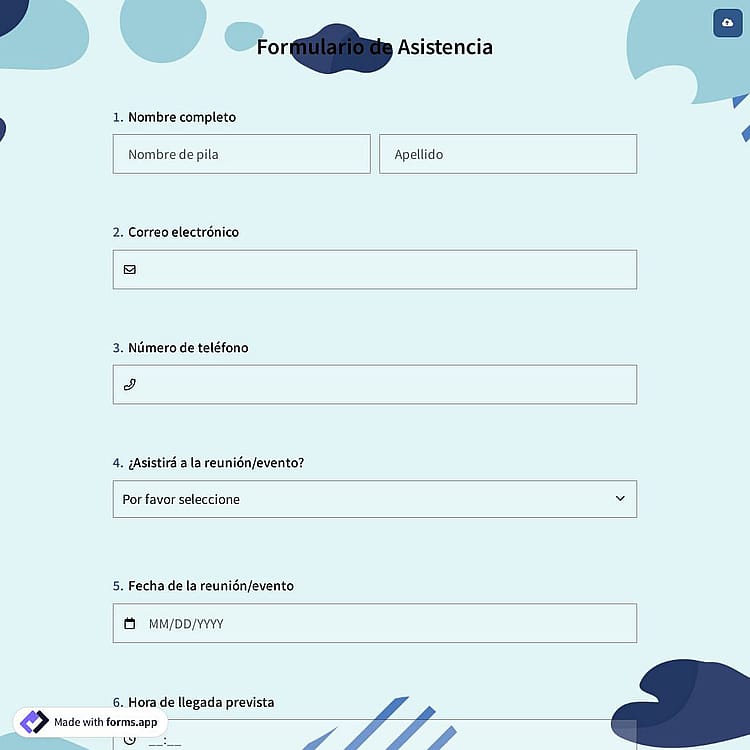 Formulario de Asistencia