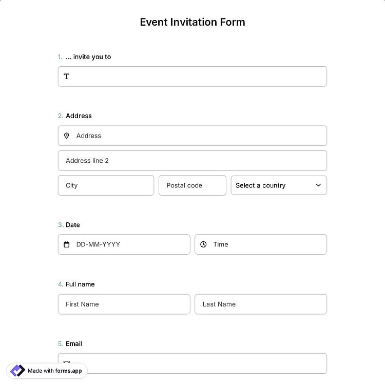Event Invitation Form