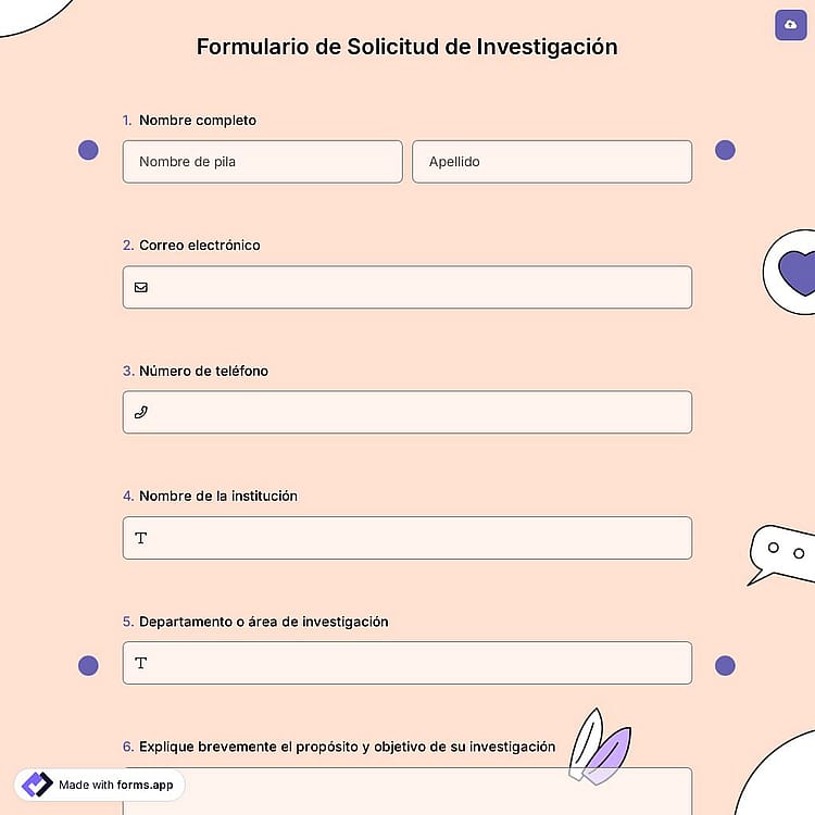 Formulario de Solicitud de Investigación