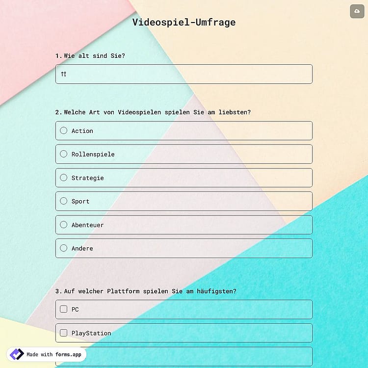 Videospiel-Umfrage