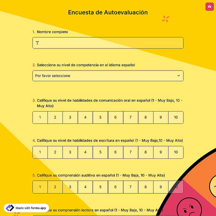 Encuesta de Autoevaluación