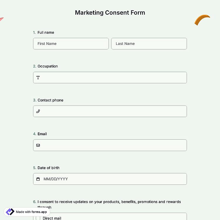 Marketing Consent Form