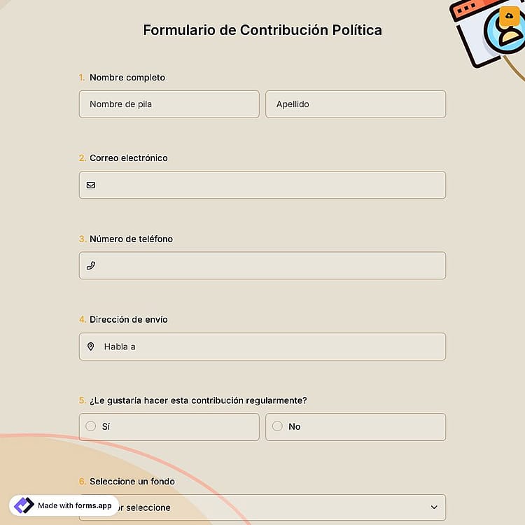 Formulario de Contribución Política