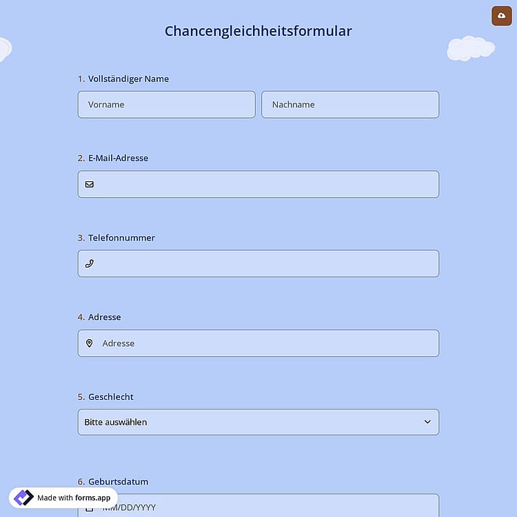 Chancengleichheitsformular