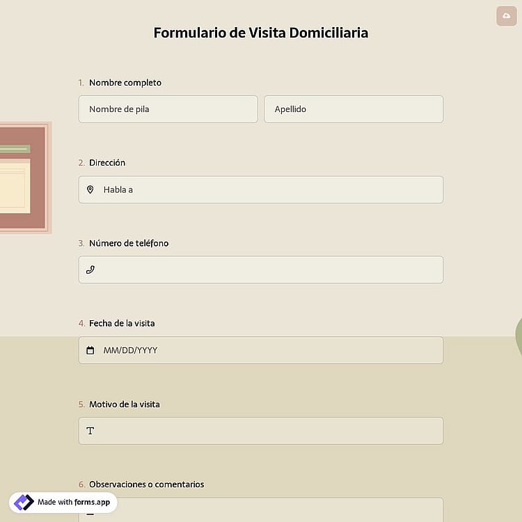 Formulario de Visita Domiciliaria