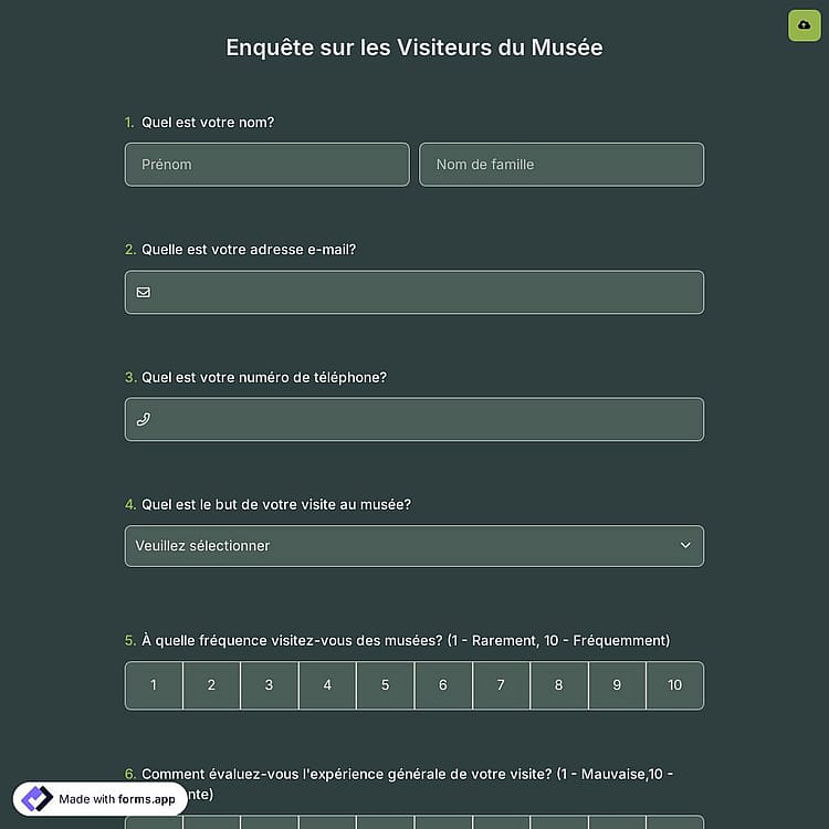 Enquête sur les Visiteurs du Musée
