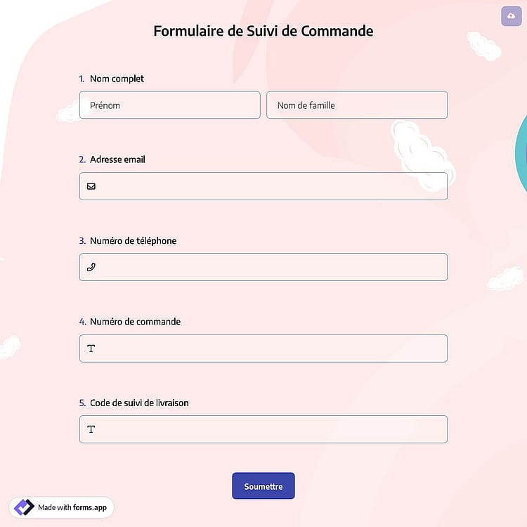 Formulaire de Suivi de Commande
