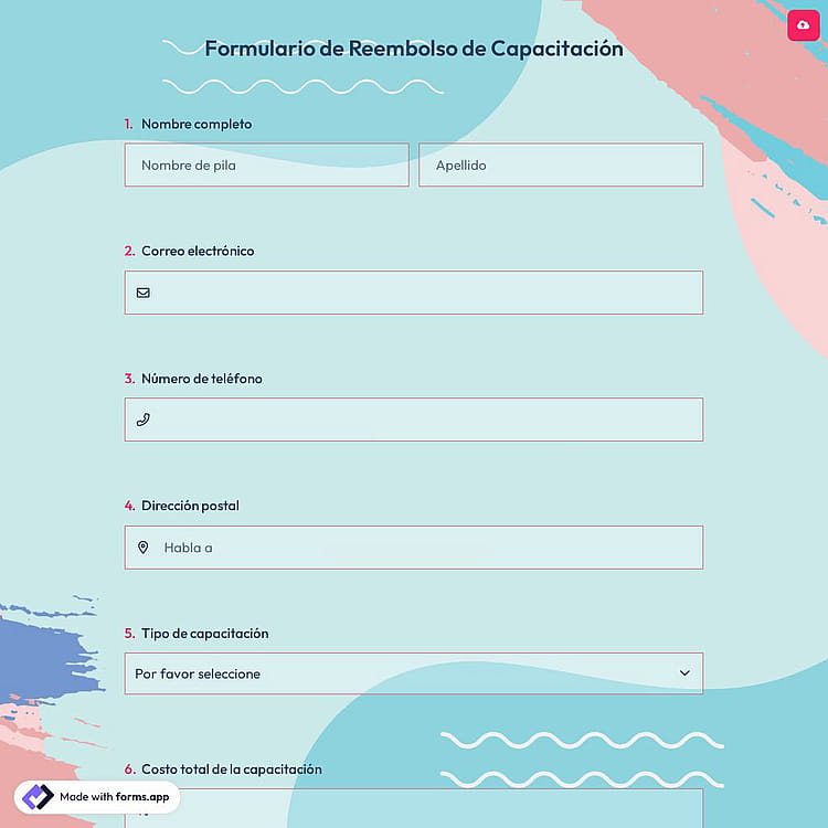 Formulario de Reembolso de Capacitación