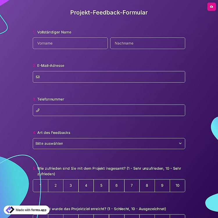 Projekt-Feedback-Formular