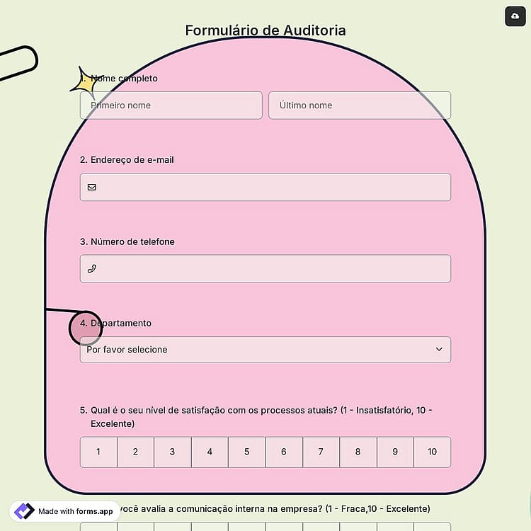 Formulário de Auditoria