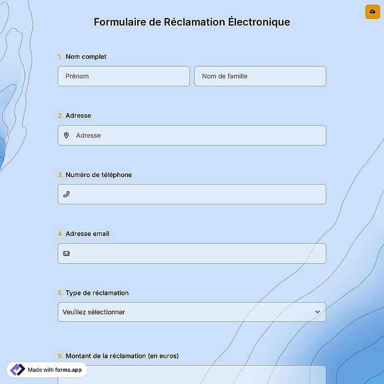 Formulaire de Réclamation Électronique