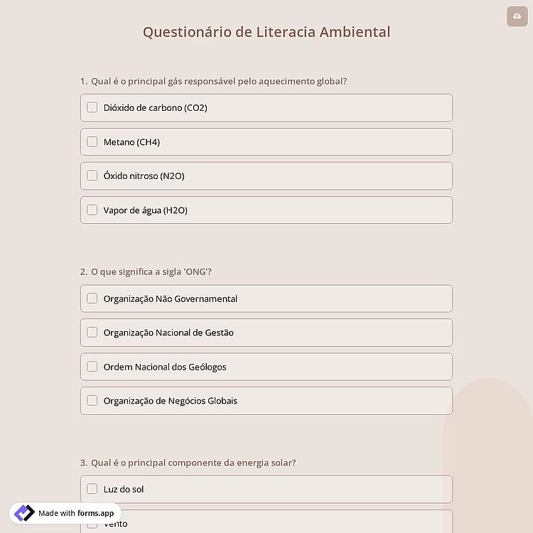Questionário de Literacia Ambiental