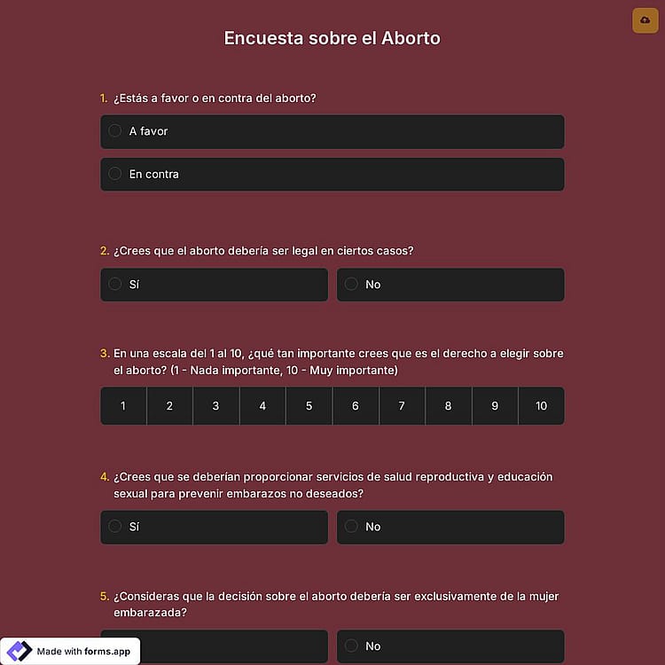 Encuesta sobre el Aborto