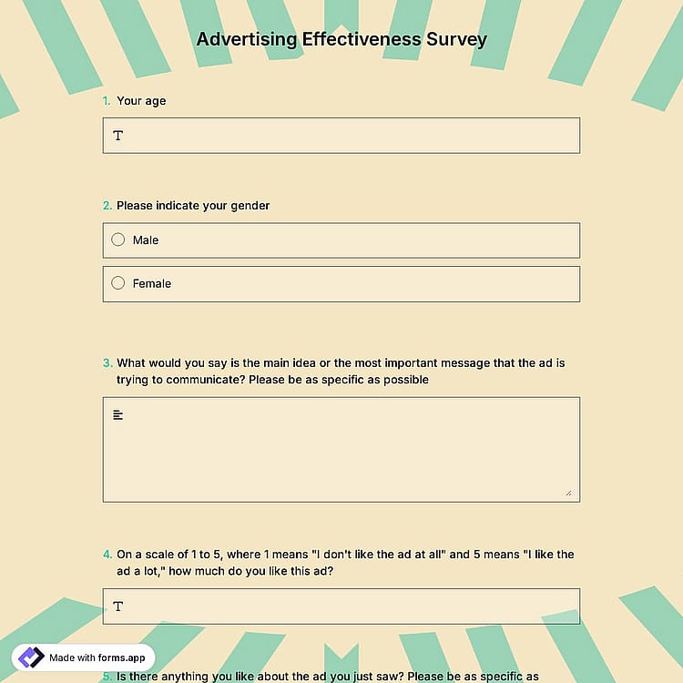 Advertising Effectiveness Survey