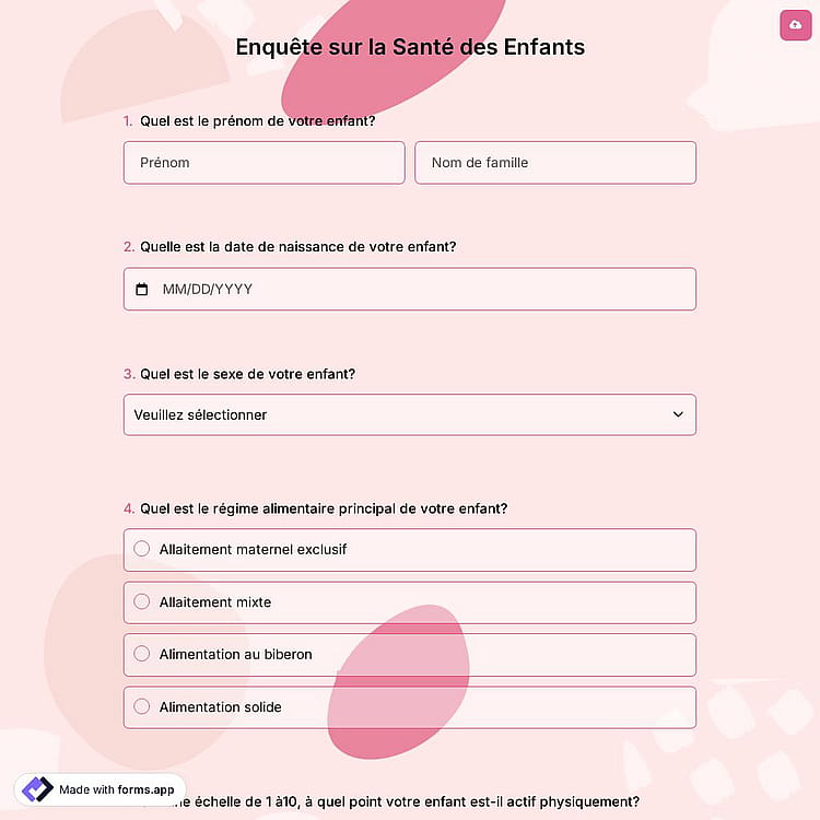 Enquête sur la Santé des Enfants