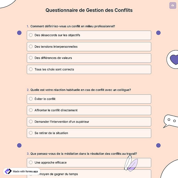 Questionnaire de Gestion des Conflits