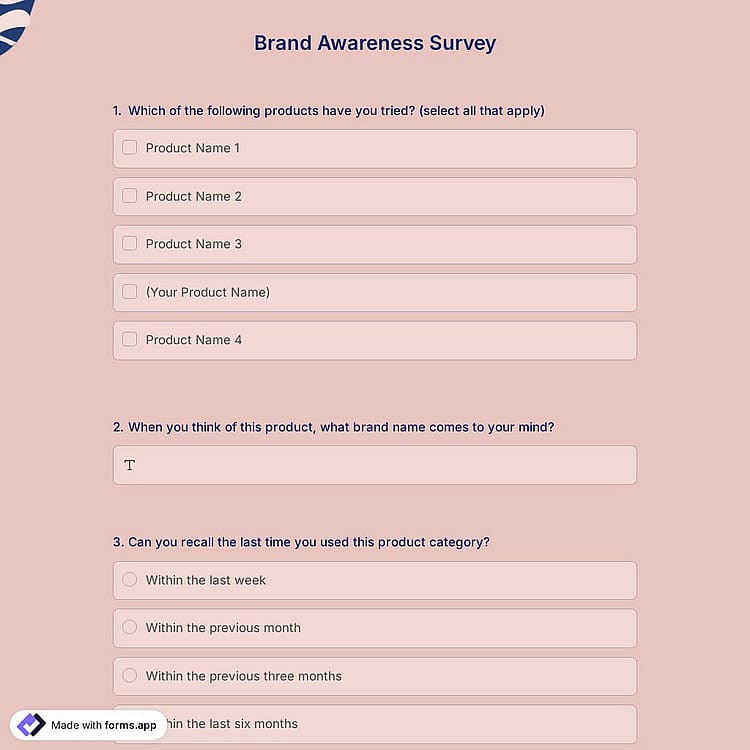 Brand Awareness Survey