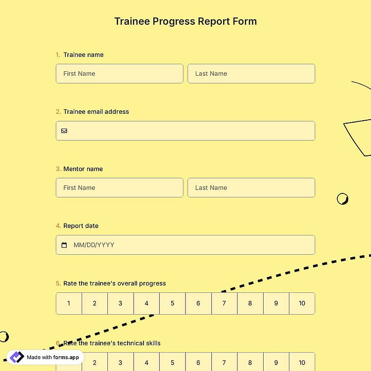 Trainee Progress Report Form