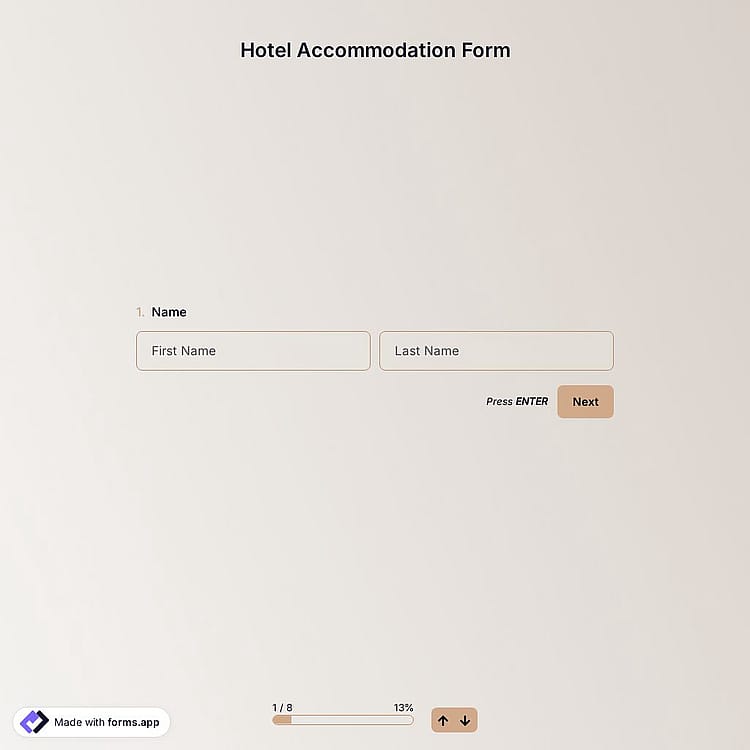 Hotel Accommodation Form Template