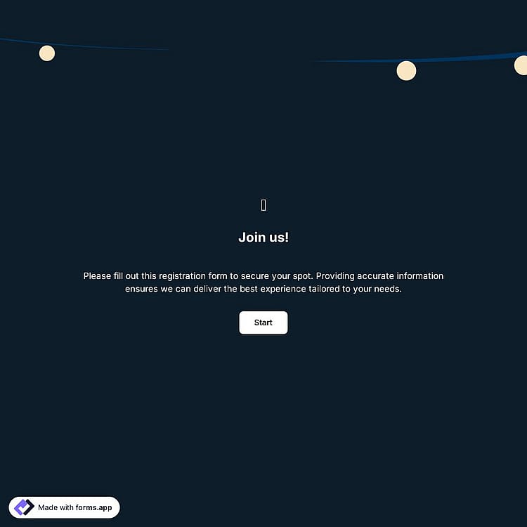 Online Event Registration Form Template