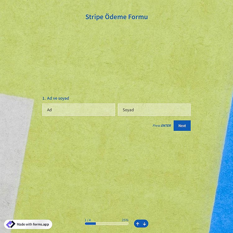 Stripe Ödeme Formu Şablonu