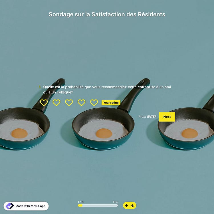 Modèle de Sondage sur la Satisfaction des Résidents