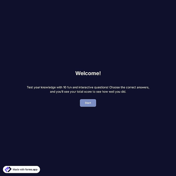 Trivia Quiz Template