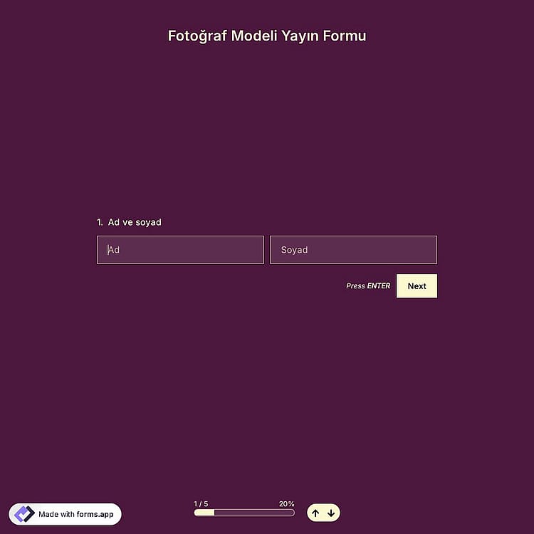 Fotoğraf Modeli Yayın Formu Şablonu