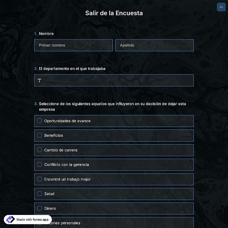 Plantilla de Salir de la Encuesta