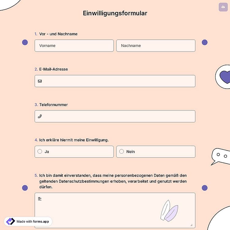 Einwilligungsformular