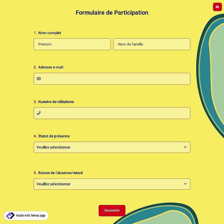 Formulaire de Participation