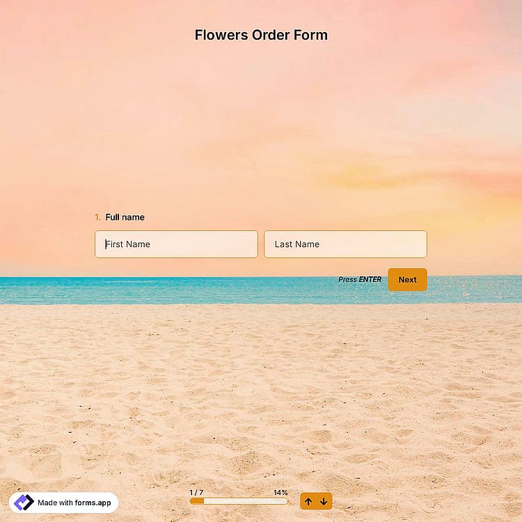 Flower Order Form