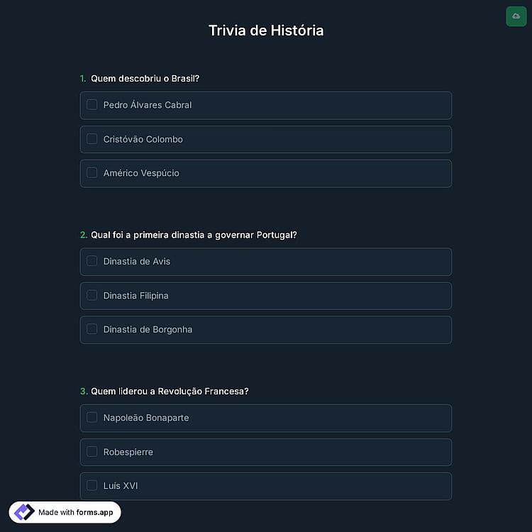 Trivia de História