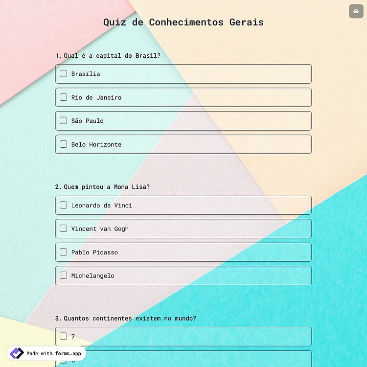 Quiz de Conhecimentos Gerais