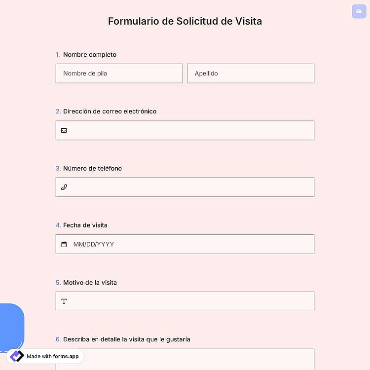 Formulario de Solicitud de Visita
