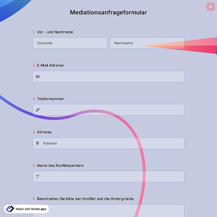 Mediationsanfrageformular