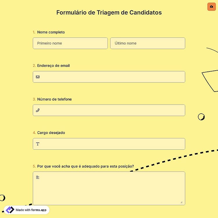 Formulário de Triagem de Candidatos