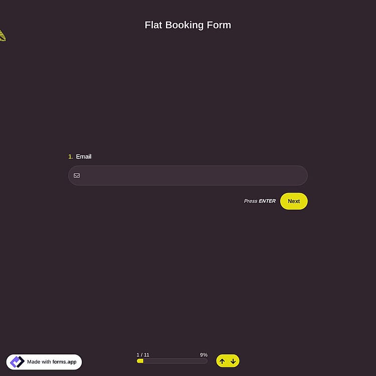Flat Booking Form