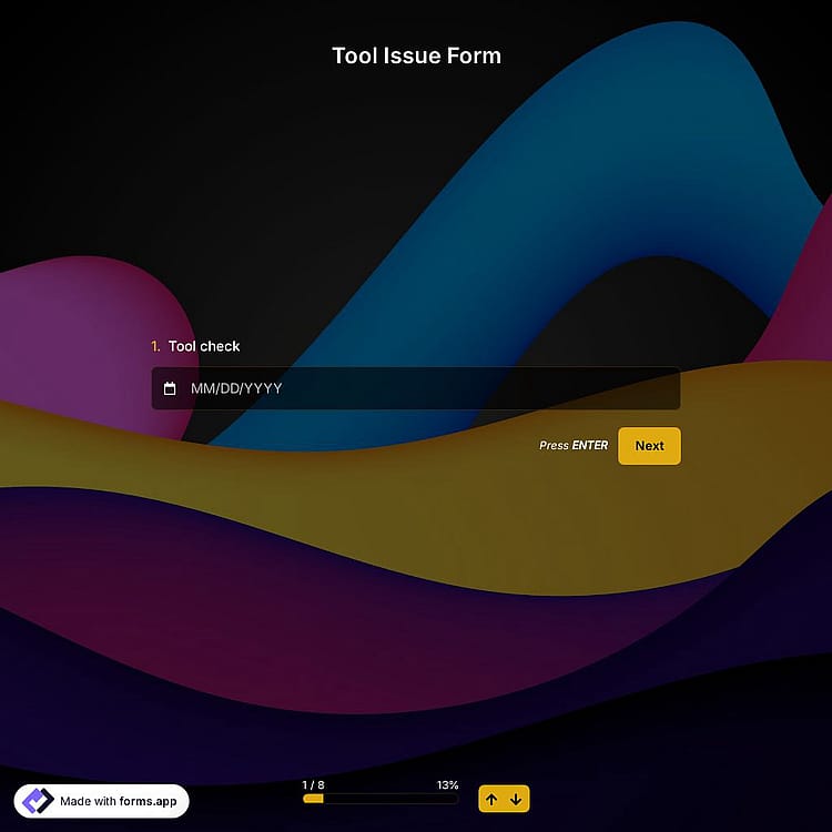 Tool Issue Form